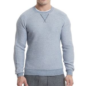 Goodlife Blue Slim Fit Crewneck Sweater
